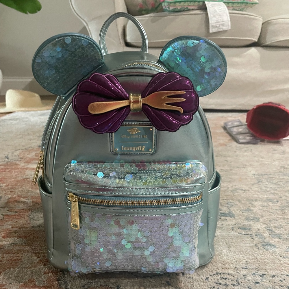 Disney Cruise Line Little Mermaid Loungefly Backpack.